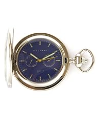 Colibri Hunting Case Stainless Steel Pocket Watch Tech Design Day Date PWQ096909 SALE