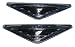 Produkt-Bild: Seitenblinker Set, passend f&uuml;r Ford Focus MK1 / Mondeo MK3. Ausf&uuml;hrung: Klarglas Schwarz.