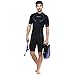 Phantom Aquatics Men's Marine Shorty Wetsuit, Black/Blue, XX-Large