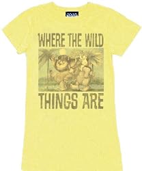 Junk Food Where the Wild Things Are Light Yellow Juniors/Ladies T-shirt Tee
