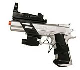 Colt MK IV Airsoft Spring Pistol W Laser Sight Silver