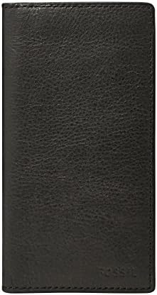 Fossil Men's Leather Ingram Secretary Breast Pocket Credit Card ID Wallet Black