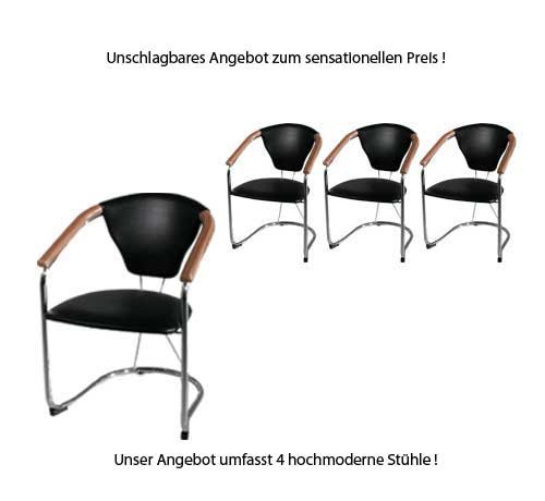 Stuhl mit Armlehnen in Nussbaum-Dekor