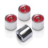 Tampa Bay Buccaneers Chrome Tire Stem Valve Caps