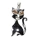 STERLING SILVER BROOCH 47X27mm - Champagne CZ