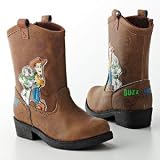Toy Story Size 6 toddler Western Cowboy Woody Buzz Light Up Boots shoes