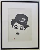 緒形拳　墨彩画「チャップリン」