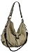 Mischka Multi Chain Ring Snap Hobo Shoulder Bag in Beige