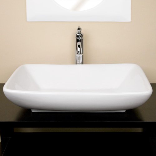 Mollie Rectangular Vessel Sink - White