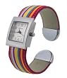 Geneva Women's Platinum Cuff Wrist Bangle Watch