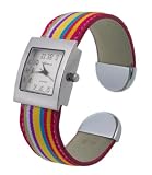 Geneva Women's Platinum Cuff Wrist Bangle Watch