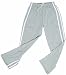 Adult Unisex Track Pants Heather Grey with White Stripes