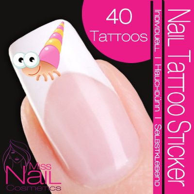 Nail Tattoo Sticker Comic / Cartoon - rosa Krebs Preisvergleich
