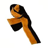 Sunshine Yellow & Black Striped Velvet Scarf for Kids