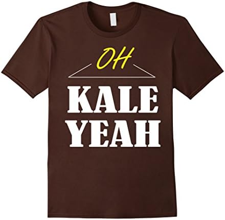 Men's Kale yeah Shirt for Women/Men Vegan Shirts Kale shirt Medium Brown