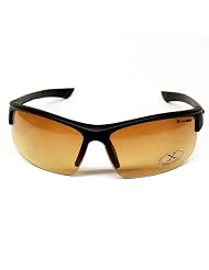 Xloop Hd Lens Sports Wrap Sunglasses Baseball Golf Cycling Mens Matte Black Xl436 by Xloop