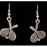 Crossed Racquet Earrings