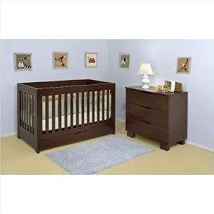 Mercer 3-in-1 Convertible Crib Nursery Set in Espresso