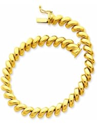 Genuine 14K Yellow Gold San Marco Bracelet 7 Inches 9 Grams Of Gold 100% Satisfaction Guaranteed.