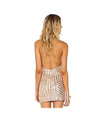 Sexy Halter Short Backless Sequined Club Dress/Prom Dress/Party Dress 