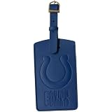 NFL Indianapolis Colts Royal Blue Leather Embossed Logo Bag Tag