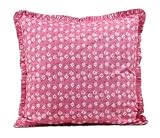 Pink Floral Euro 2 Pcs Pillow Case Set