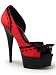 Red Satin Platform Peep Toe Pump - 7