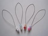 100 PCS 5mm Brown Silicone Lined Micro Links Rings Beads for Installation for Feather and Hair Extensions