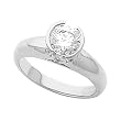 14K White Gold Diamond Engagement Ring - 0.58 Ct.