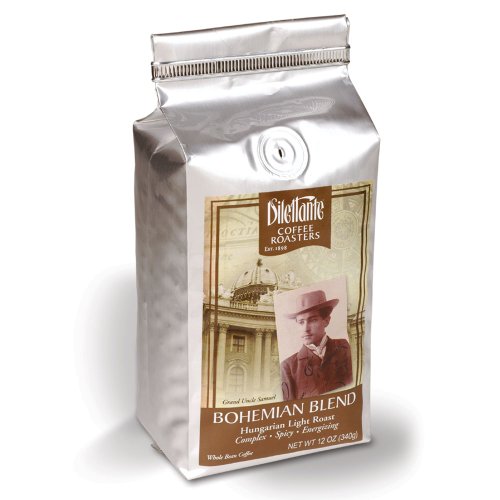 Dilettante Bohemian Blend, Hungarian Light Roast Coffee, 12-Ounce Bags (Pack of 2)