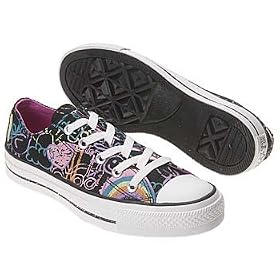Converse Chalk Black Multi Ladies Lo Top by Converse