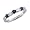 Natural Sapphire Diamond Wedding Ring in 14k White Gold 5 Stone Ring (G, SI1-SI2, 0.65 cttw) Certificate of Authenticity