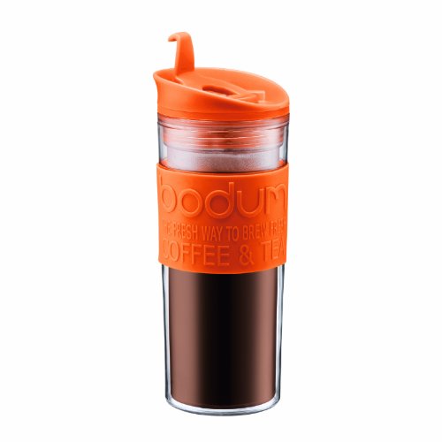 Bodum 15-Ounce Travel Mug, Orange