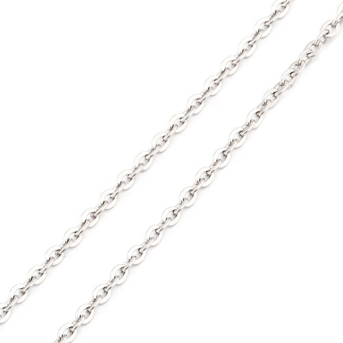 SHINYSO 22'', 2.0mm Titanium Steel Silver Women's Necklace O Chain-22 Inch