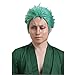 Angelaicos Mens Anime Cosplay Party Costume Wig for Roronoa Zoro One Piece Short Blue