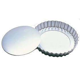 Buy Fat Daddio's Anodized Aluminum Fluted Tart Pan with Removable Bottom, 11 Inch x 1 Inch