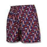Illinois Fighting Illini Boxer Fashion Shorts - All Over Logo