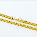 L & L Nation Mens 24K Yellow Gold Filled L & L Nation Necklace 5mm