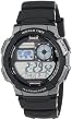 Casio Mens AE1000W-1BVCF Silver-Tone and Black Digital Sport Watch