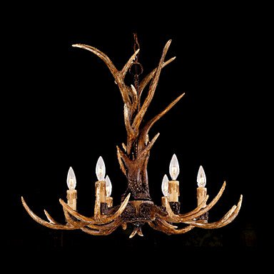 Shape Antler Chandelier,6 Resin Resin Lights,Vintage chandelier Style Detail vintage antler Of: Shape Antler Chandelier,6 Resin Resin Lights,Vintage chandelier Style Detail vintage antler Of: