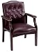 Traditional Burgundy Executive Side Chair Guest Seating