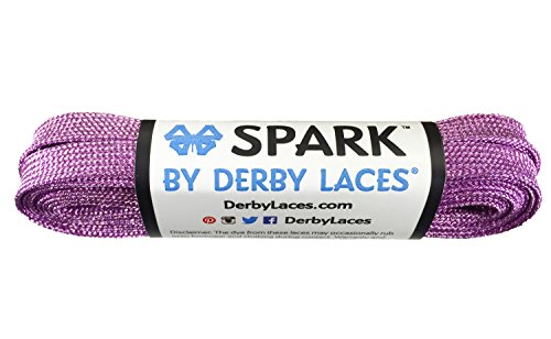 Lilac Purple 60 Inch SPARK Skate Lace - Derby Laces for Roller Derby, Hockey and Ice Skates, and Boots
