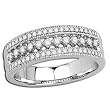 14K White Gold Diamond Ring/Band - 0.33 Ct.