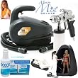 Complete Apollo Mini-Mist Deluxe Sunless Spray Tanning System with a Pint of 8.5% DHA Solution with Medium Bronzer, 4 Solution Variety Pack (1 Pint Total) Tanning Tent and Accessories