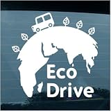 【S-E-1-G】ECO DRIVE-1・エコドライブ ステッカー 車 ステッカー CAR・カー・車 シール (GREEN) エコドライブ