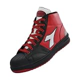DIADORA 安全作業靴 EMUエミュー EM-213 ブラック＆ホワイト＆レッド 25．5cm
