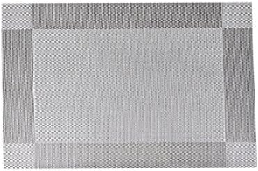 Non-slip Insulation Placemat,Decaral Dinning Table Mats PVC Insulated Pad Dining Room Placemats for Table ,Brown ,set of 4 (Style - 5)