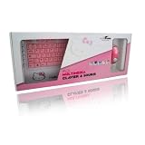 BlueStork - Hello Kitty - Pack de Clavier + Souris optique filaire - Rose / Blanc
