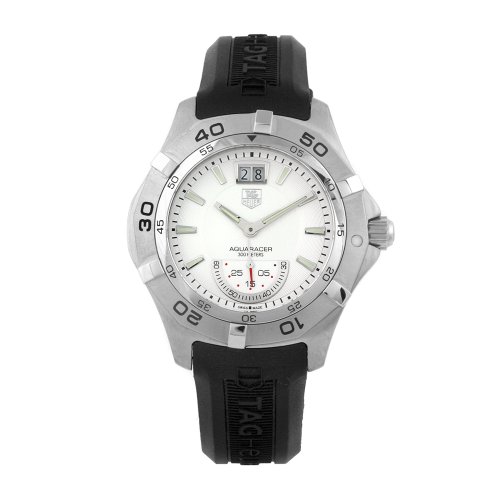 TAG Heuer Men s WAF1011.FT8010 Aquaracer Grande Date Silver Dial Watch