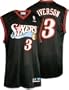 Allen Iverson Black Reebok NBA Replica Philadelphia 76ers Jersey